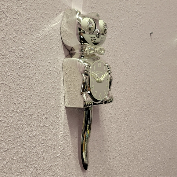 Jeweled Millennium Kit-Cat Klock Rarest Kit Cat clock Chrome - Picture 7 of 9